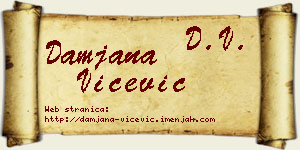 Damjana Vićević vizit kartica